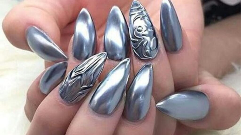 Chrome and Metallic Nails