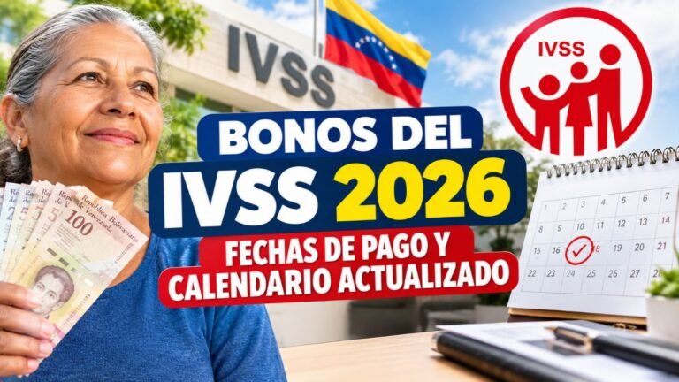 Bonos del IVSS 2026: Fechas de pago y calendario actualizado