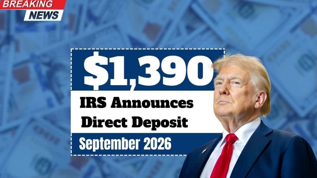 IRS Announces $1,390 Direct Deposit Relief Payment for September 2026