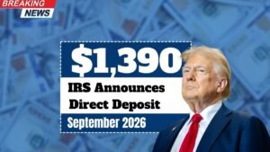 IRS Announces $1,390 Direct Deposit Relief Payment for September 2026