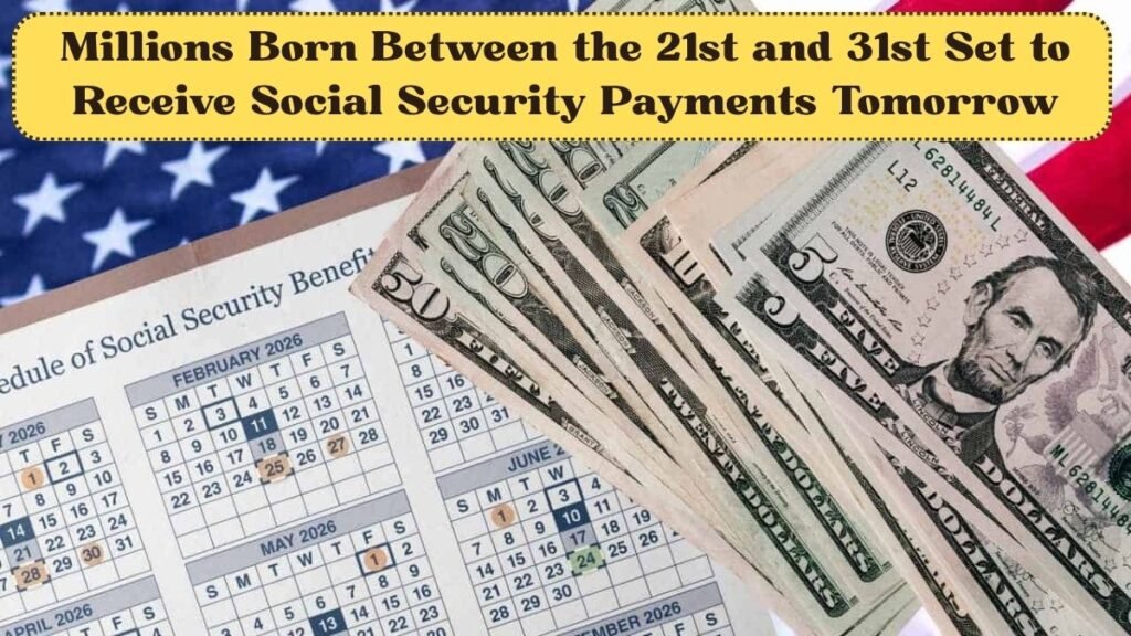 Millions Born Between the 21st and 31st Set to Receive Social Security Payments Tomorrow